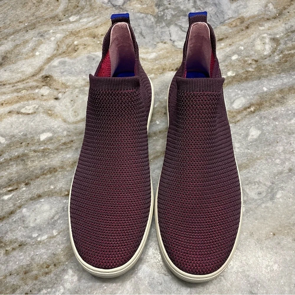 NWOT Rothy‘s Lattice Stitch Chelsea Boot Berry Discontinued Women’s Size 8.5